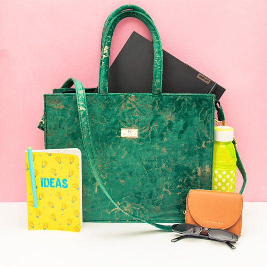 Weightless Wonder Green Rose Tote